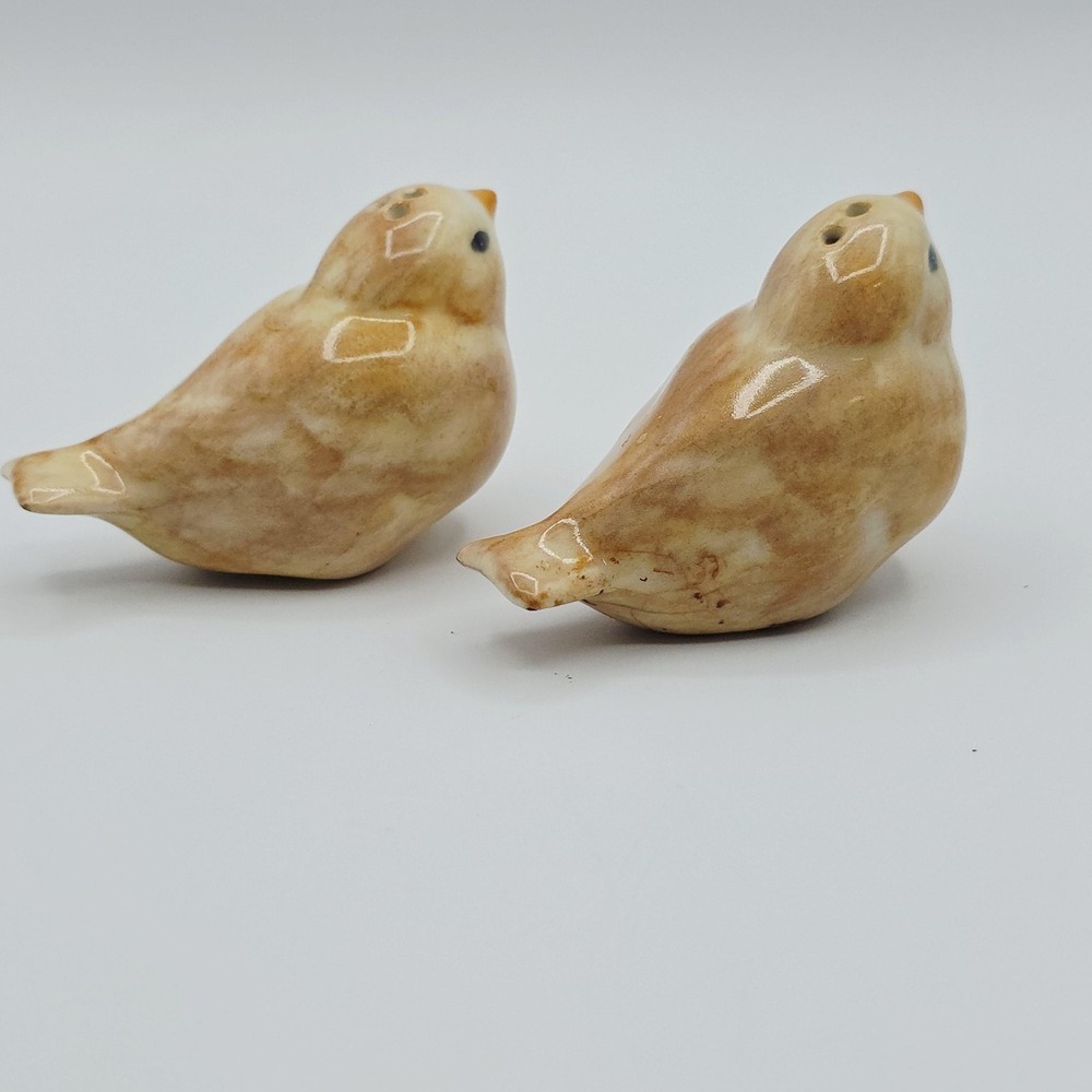 Vtg Beige Bird Salt & Pepper Shakers Ceramic Set Of 2 Small Kitchen Table Decor - Picture 4 of 9